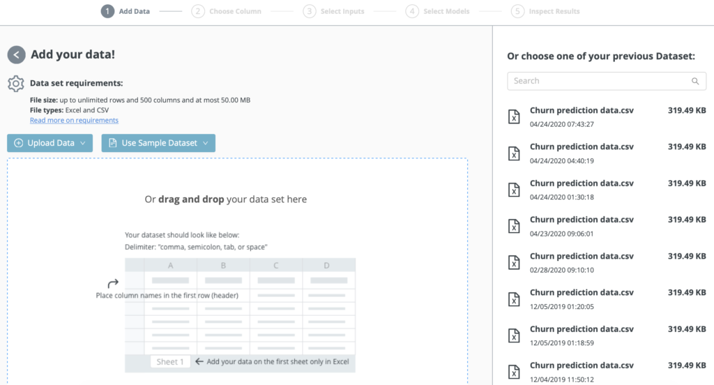 RapidMiner Go - Build a predictive model